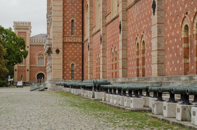 Pasieniais išrikiuota nesuskaičiuojama galybė patrankų vamzdžių ir mortyrų