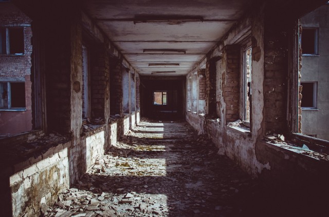 Koridorius į auditorijų korpusą