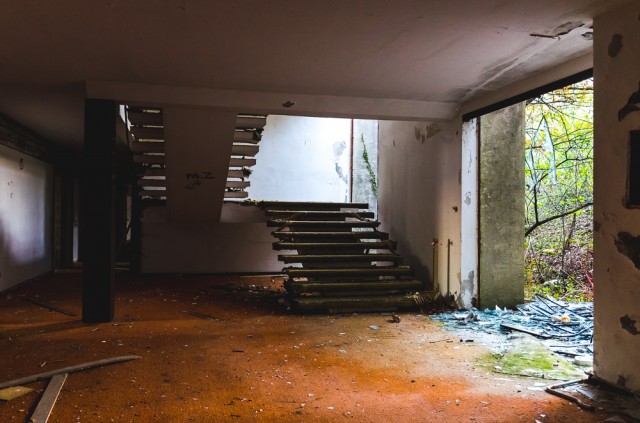 Laiptinė biudžetinių apartamentų sparne