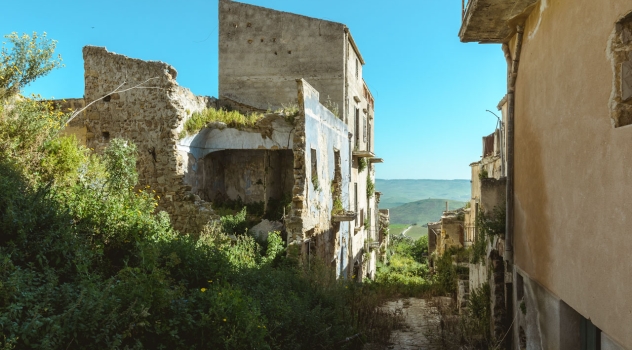 Poggioreale. Žemės drebėjimo sugriautas miestas
