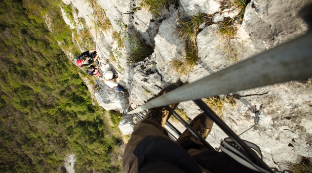 Kaip mes į debesį lipom arba pasivaikščiojimas via ferrata Italijoje