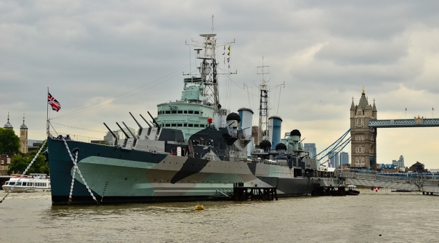 Kreiseris – muziejus HMS Belfast Londone