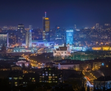 Naktinis Vilnius nuo „Helios City“