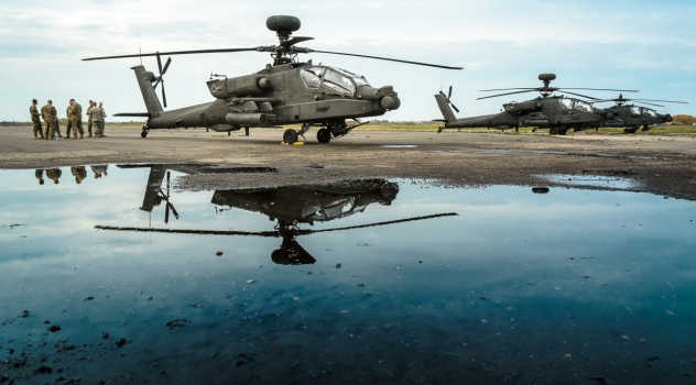 Apache ir Chinook sraigtasparniai leidosi Aleksote